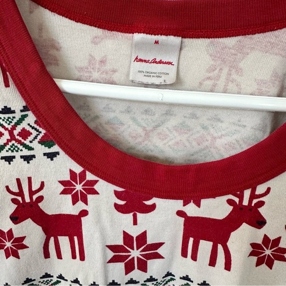 Hanna Andersson Dear Deer Matching Family Pajamas Long John Top Pant Set Size M - Picture 6 of 6